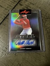 Leaf Trinity 2023 STEEL Johnny Bench 1/1 Auto Pre Production Proof With SN