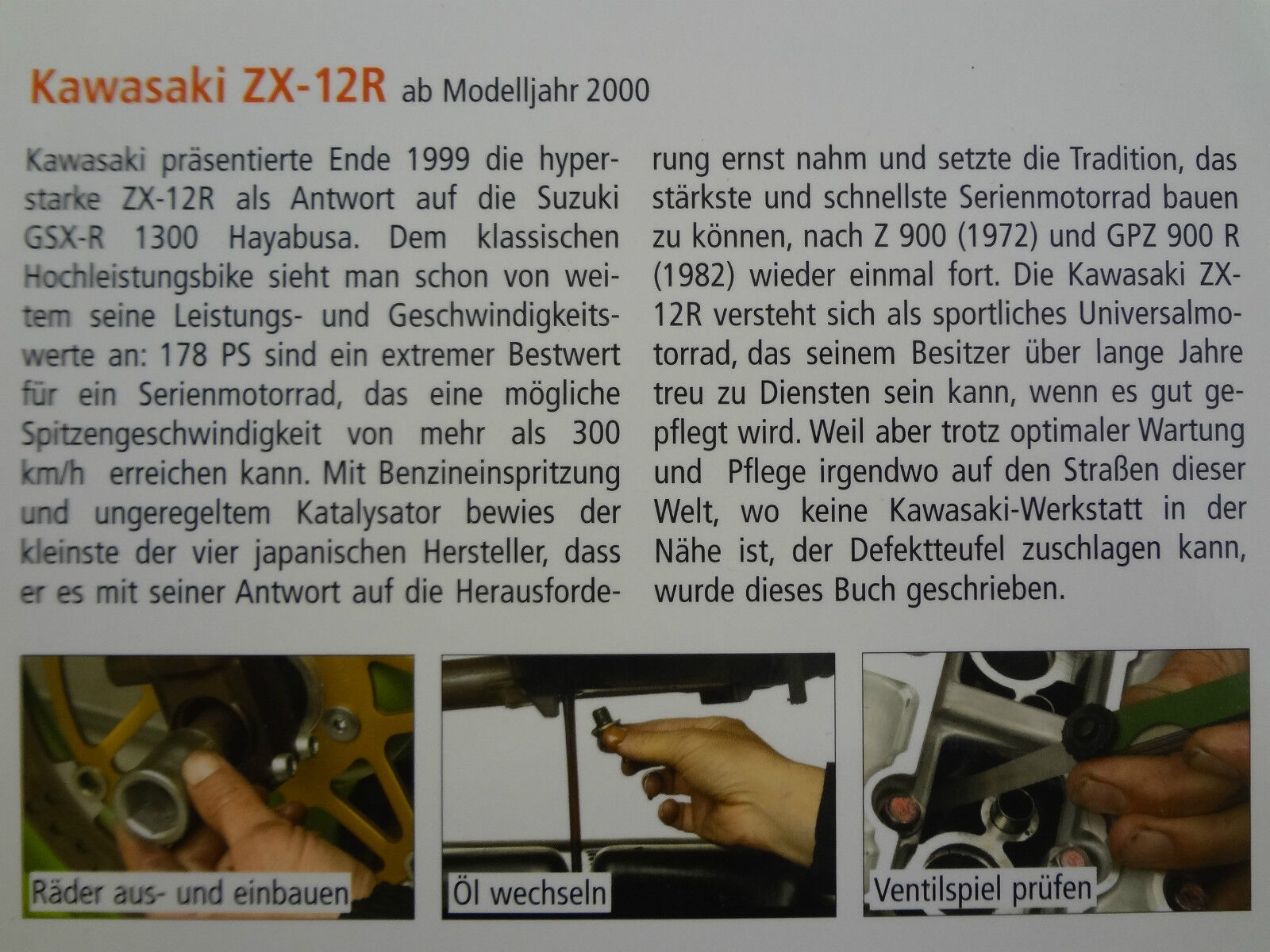 Thumbnail - Reparaturanleitung , Handbuch Für Kawasaki, Zxt20a, Zx 12 R, Ab 2000,