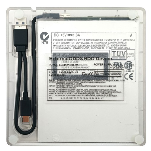 USB 3.0 USB-C Blu-ray Movie Player BD Disc Drive PC Laptop External DVD Burner - Picture 5 of 8
