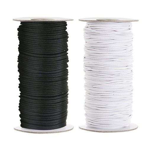 Elástico para máscara facial costura tira de cable delgado varios tamaños de longitud negro blanco - Imagen 21 de 60