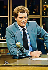 David Letterman "Late Night Legend" Pop Art Print - 13 x 19 Poster David Letterman "Late Night Legend" Pop Art Print - 13 x 19 Poster