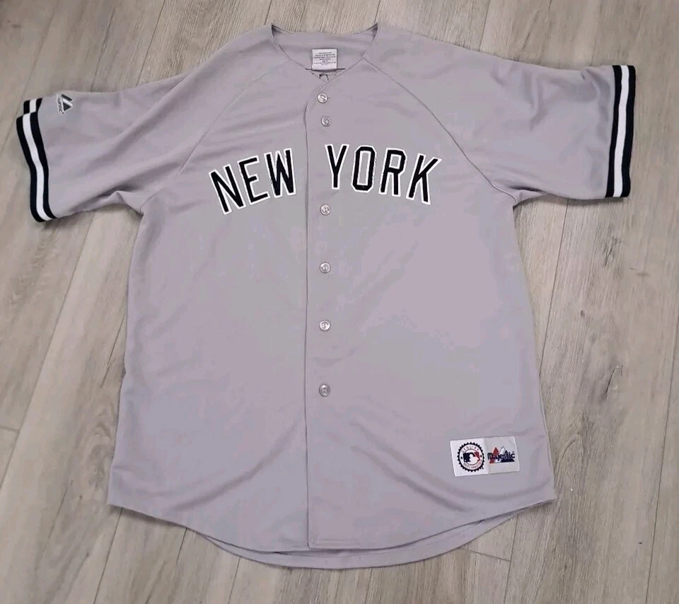 Vintage Roger Clemens Jersey New York Yankees Majestic Gray Button Down MLB - Image 3 of 4