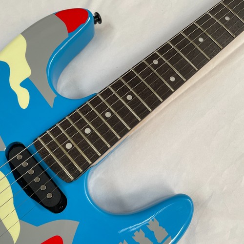 Guitarra Eléctrica Azul SHENFENG Madera Maciza Trémolo Negro Herrajes Logo Personalizado Envío Gratis - Imagen 3 de 16