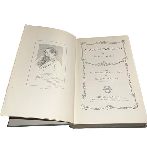 A Tale Of Two Cities Charles Dickens 1906 Hardcover Ginn And Company Antique - Picture 6 of 9