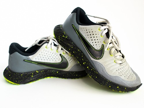 Nike Baseball Turf Shoes Boys Youth 1.5 Alpha Huarache 3 'Light Smoke Grey Volt'