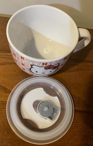 1 New Hello Kitty Sanrio Soup Mug Gift Pressure Release Lid 24 Oz Travel Cup Lot - Picture 8 of 9