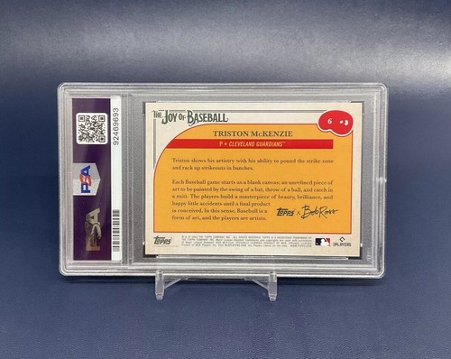 2023 Topps X Bob Ross Prussian Blue #6 Triston McKenzie /50 PSA MINT! POP 1 - 第 2/2 張圖片