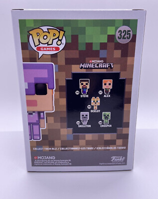 ゲームキャラクター Funko Minecraft Steve in Enchanted Armo Funko Pop Games Mojang Minecraft #324 Steve in Enchanted