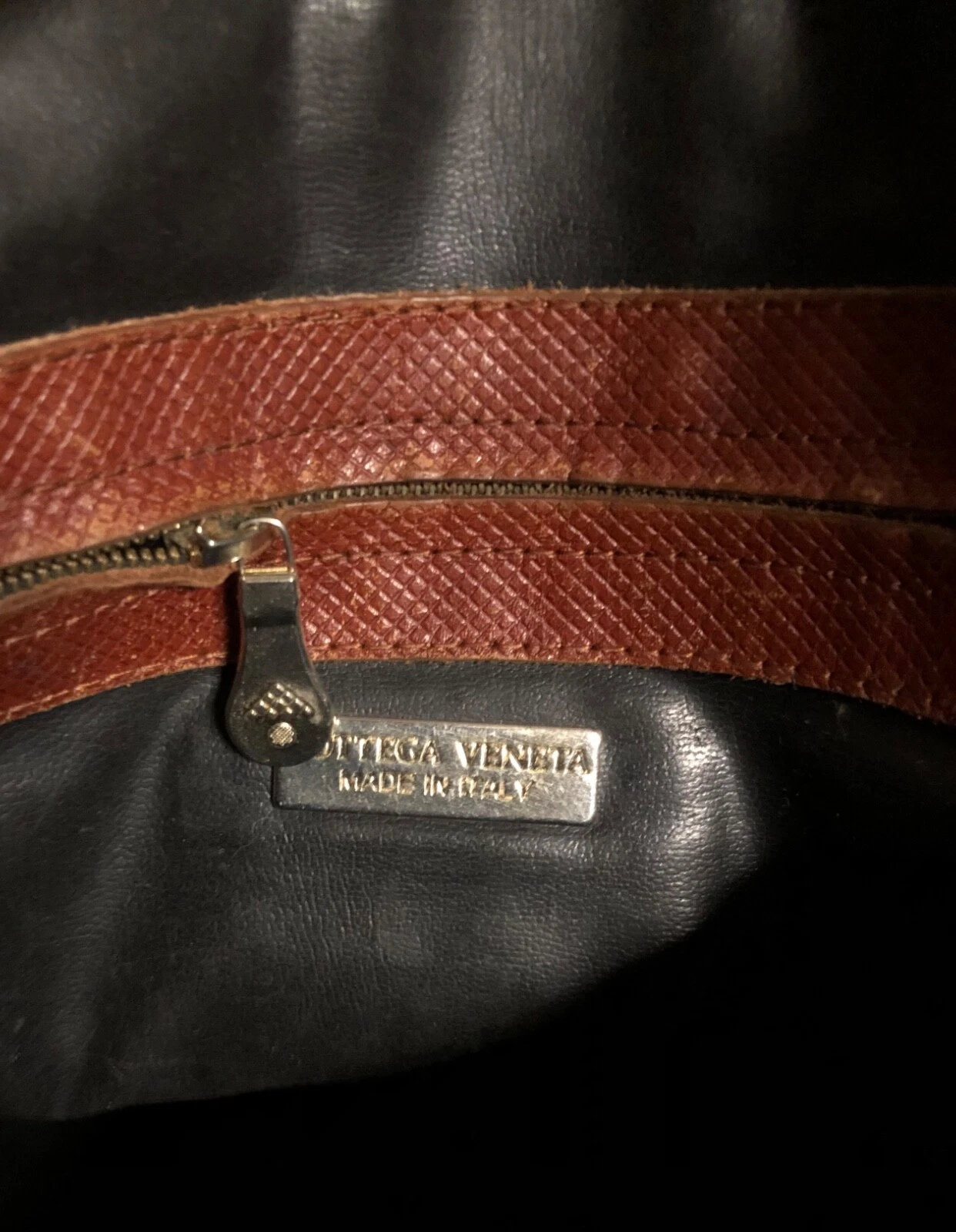 BOTTEGA VENETA VNTG MARCO POLO NERO MARRONE FOTOCAMERA TRACOLLA BORSA MEDIA