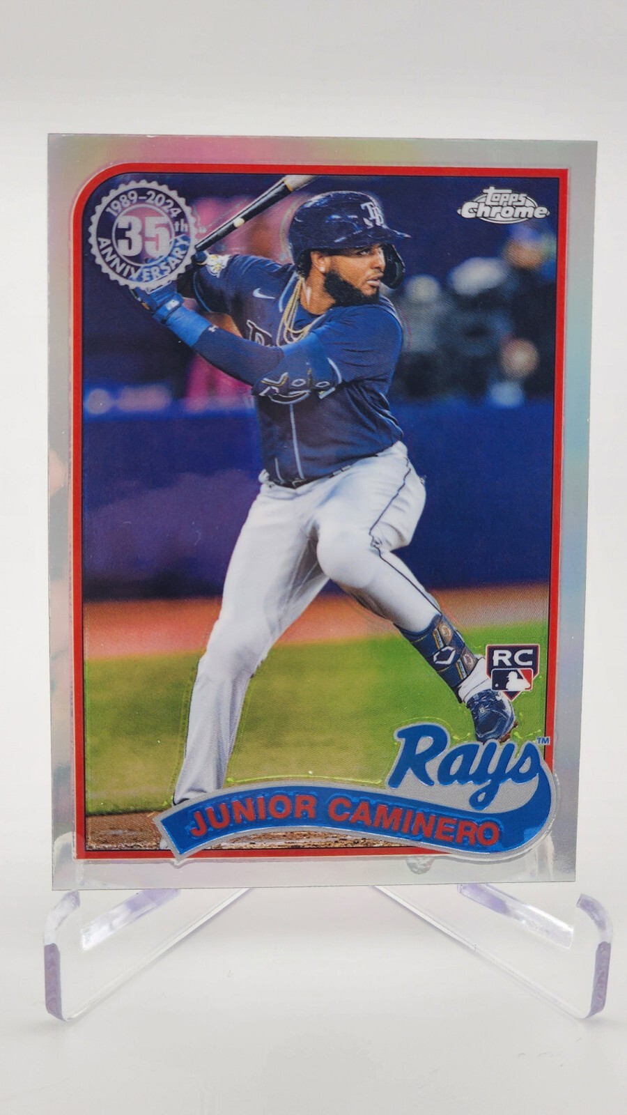 2024 Topps Chrome 1989 35th Anniversary Refractor #89CB-15 Junior Caminero RC
