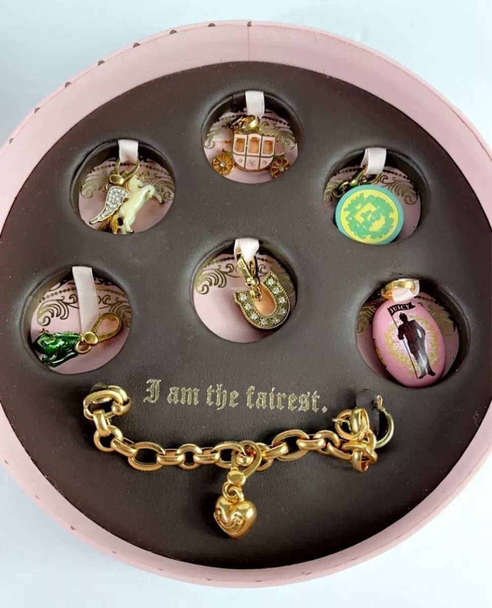 JUICY COUTURE I AM THE FAIREST CHARMS BRACELET 8pc Set eBay