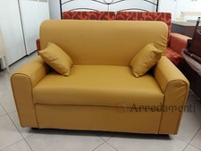 divano 2 posti ecopelle pelle con 2 cuscini salotto made in italy divani sofà