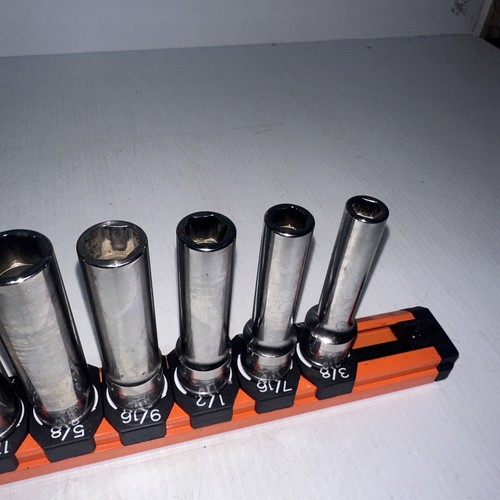 Juego de enchufes Snap On 13 piezas 1/2" Dr. 6-Pt cromo profundo SAE FDX 3/8-1 1/8" 313YTSY - Imagen 5 de 8