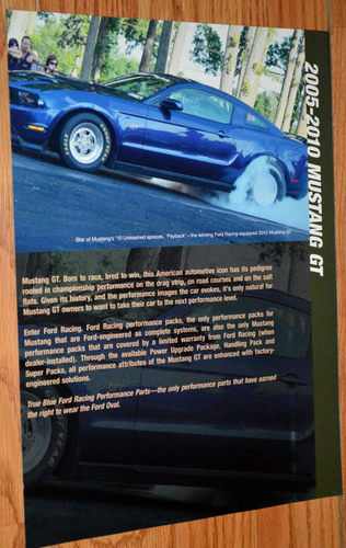 2005-10 FORD MUSTANG GT FEATURE PRINT INFO PICTURE 05-10