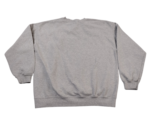 iets frans Men Large Sweatshirt - Crewneck Pullover Fleece, Gray Embroidered - Picture 5 of 9