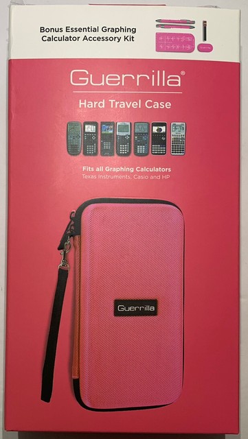 Guerrilla Hard Travel Case PINK with accessories Fits All Graphing Calculators Guerrilla Hard Travel Case PINK with accessories Fits All Graphing Calculators