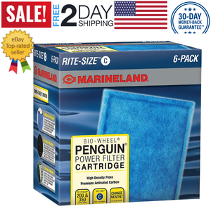 6-Pack-Marineland-Rite-Size-C-Cartridge-Penguin-Bio-Wheel-170b-200b-330b-350b
