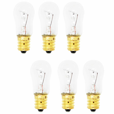 6-Pack Light Bulb for GE GSH25JSTASS, GSS25JFMDWW, HSS25GFPHWW, GSL25JFPEBS