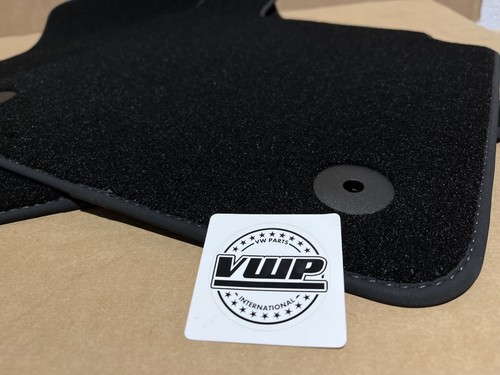 VW Golf MK7 MK8 Carpet Floor Mats Set Foot Feet Pads Black Genuine OEM VW Parts - Picture 13 of 14