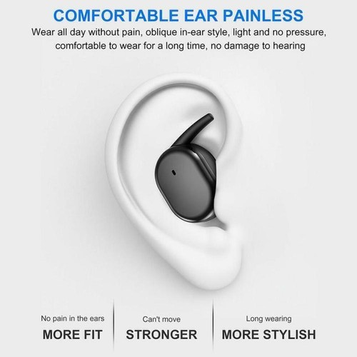 Wireless Bluetooth 5.0 Earphones Headphones Mini Headset Earbuds Black L - Zdjęcie 10 z 11