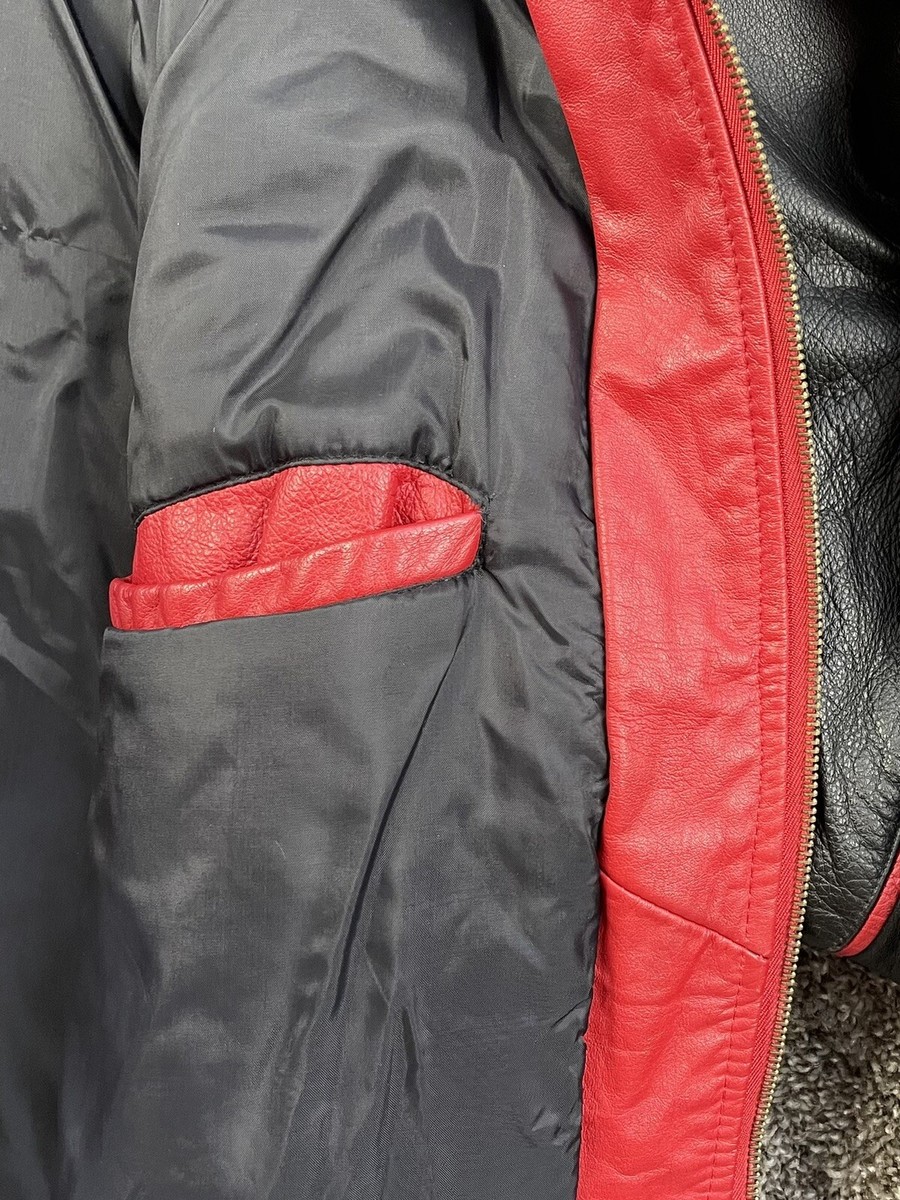 Vintage NBA 90's Chicago Bulls Genuine Leather Jacket Men's XL