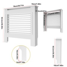 XL 92cm/100cm Tall Radiator Cover Cabinet MDF Wood Grill Shelf Wall Fence Guard
