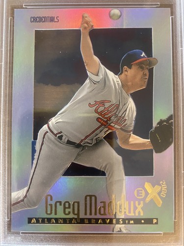 1997 E-X 2000 #57 Greg Maddux Credentials #/299 PSA 8 NM-MT - Picture 2 of 4