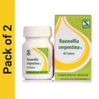 Willmar Schwabe India Rauwolfia serpentina 1X MT (20gm Tablets)