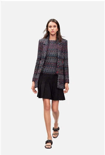 ABITO CHANEL 17P NASTRO TWEED 38 PRE PRIMAVERA SENZA MANICHE 2017