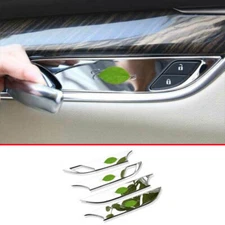 Chrome Titanium Interior Door Bowl Cover Trim 4pc Fit For Cadillac XT5 2017-2023