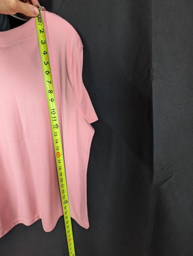 Camiseta de mujer vintage blanca y rosa con cuello de flores manga corta talla XL - Imagen 7 de 15