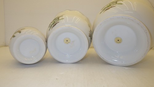 TAKAHASHI SAN FRANSISCO CACHEPOT PLANTERS IN WILD FLOWER PATTERN 3 SIZES 6,4.5,3 - Picture 5 of 6