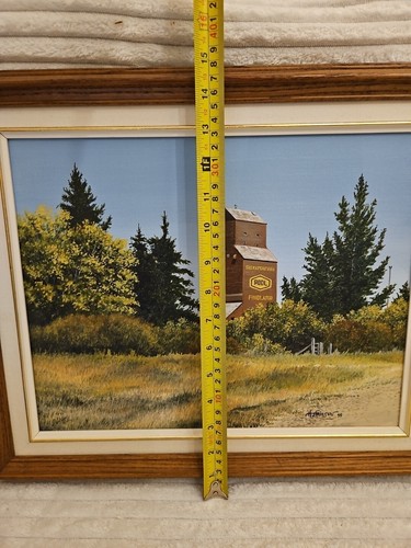 Quadro Herman J Friesen 1995 " Findlater SK " firmato prateria canadese incorniciato - Foto 18 di 18