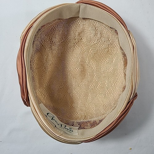 Vintage Doris Designed Pill Box Hat Satin - Picture 8 of 9