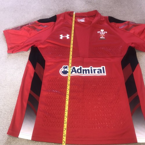 Camisa para hombre Under Armour Gales Almirante de Rugby Top Jersey XL WRU Ropa oficial de tecnología - Imagen 3 de 8