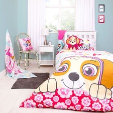 PAW PATROL SINGLE DUVET COVER BRIGHT NEW GIRLS BEDDING