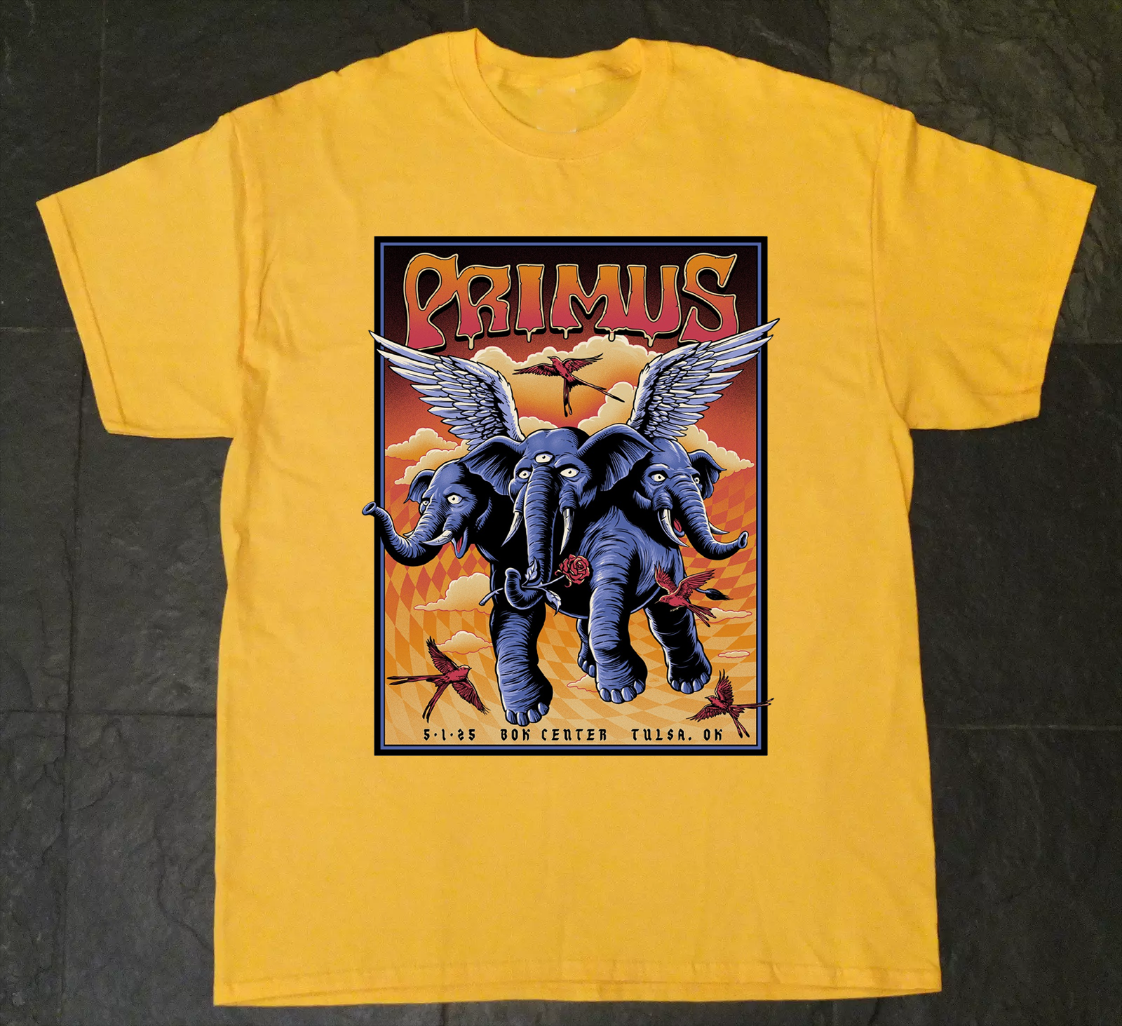 Primus Band 2025 Tour Poster Collection Yellow Shirt OM819 Gift-image