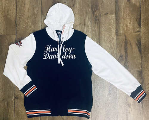 Harley Davidson Womens Zip Up Hoodie Size 1W (18-20) Live Ride Logo Sweatshirt - Picture 2 of 11