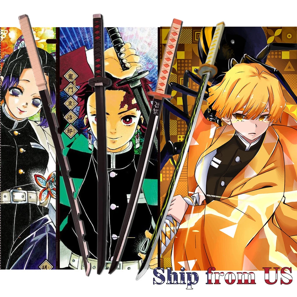 39" Kimetsu Yaiba Demon Slayer Katana Sword Blade Halloween Cosplay Costume Prop - Image 3 of 4