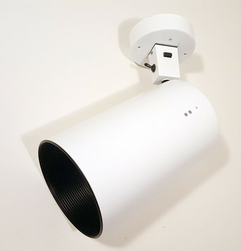 MID-CENTURY MODERN MOE LIGHT CONTENITORE FARETTO APPARECCHIO DA SOFFITTO SPACE AGE BIANCO - Foto 3 di 6