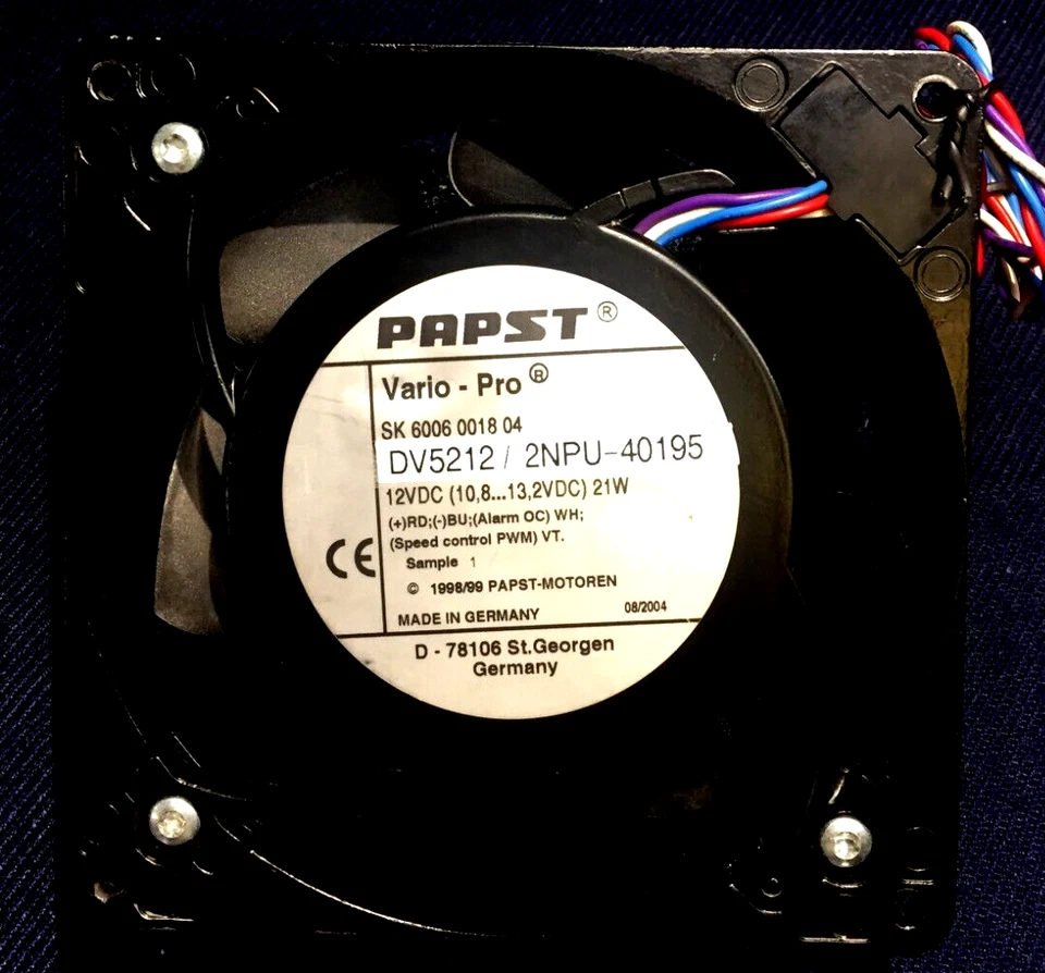 PAPST VARIO - PRO DV5212/2NPU-40195 高速 12VDC 21 瓦特 带PWM 速度控制 — 第 2/4 张图片