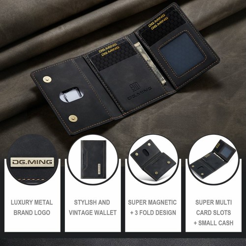 DG.MING 2in1 Wallet Phone Case Luxury PU Leather Holder Cover For OnePlus 9 Pro - Picture 15 of 42