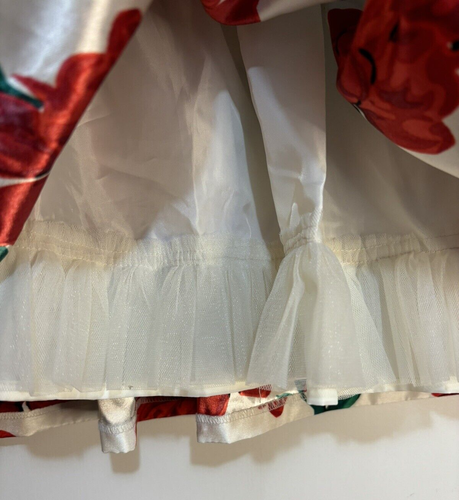 NWT Gymboree Taffeta Skirt Party Girl's size 10 Floral adjustable waist Lined - Picture 3 of 6