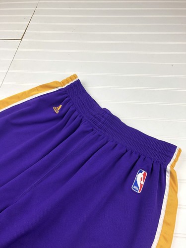 Adidas Los Angeles Lakers shorts size L mens Purple and Gold - Picture 4 of 9