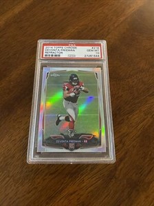 2014 TOPPS CHROME REFRACTOR DEVONTA FREEMAN ROOKIE RC PSA 10 ATLANTA FALCONS