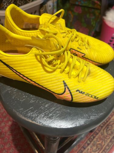 Nike Cleats Zoom Mercurial Yellow Orange Size 7. 5 good condition - Picture 2 of 5