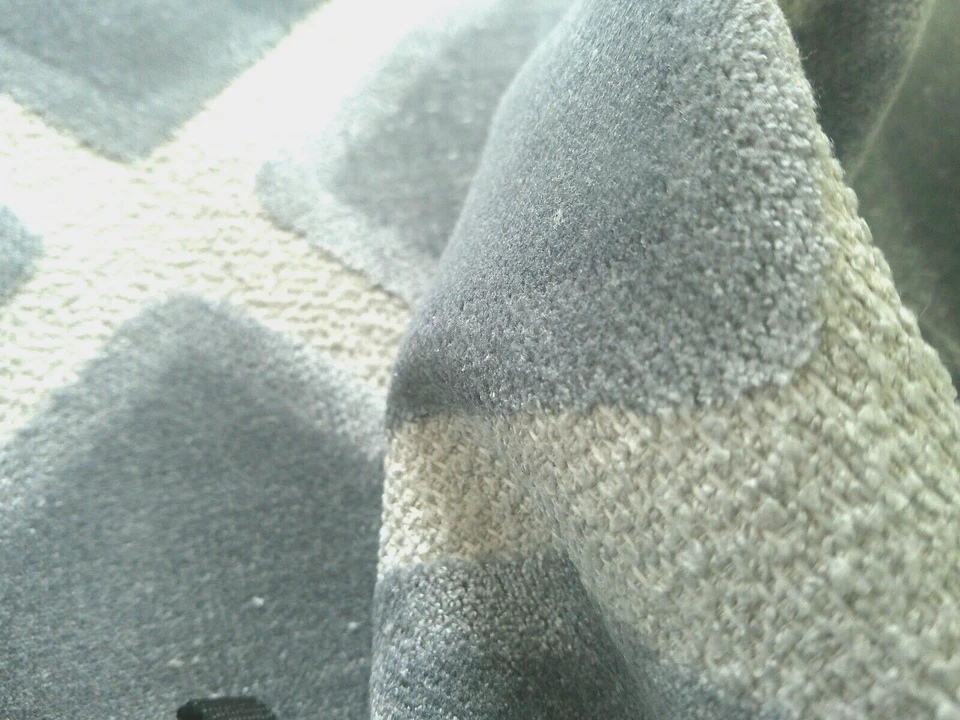 Plush Pale Gray Cut Velvet Cream Boucle Ground Soft Designer High-End 3 Yds HALO - Image 4 of 4