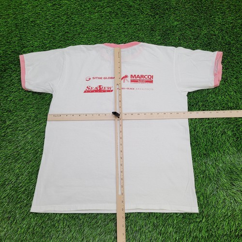Vintage 90s Einstein Rowing Parody Shirt Womens Large 21x26 White - Picture 3 of 14