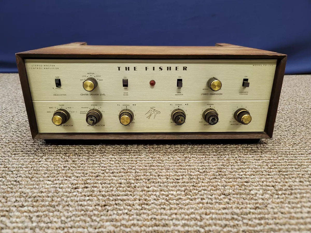 The Fisher Stereo Master Control Tube Amplifier Preamplifier Pre Amp KX 200