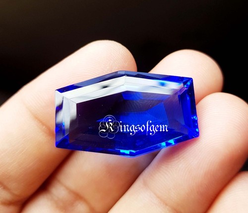 Piedra preciosa suelta de topacio azul de 33,40 quilates con forma de fantasía - Imagen 3 de 6